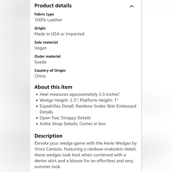 Vince Camuto Aevie Snake Print Leather Strappy Platform Espadrille Wedge Sandals - Picture 3 of 9